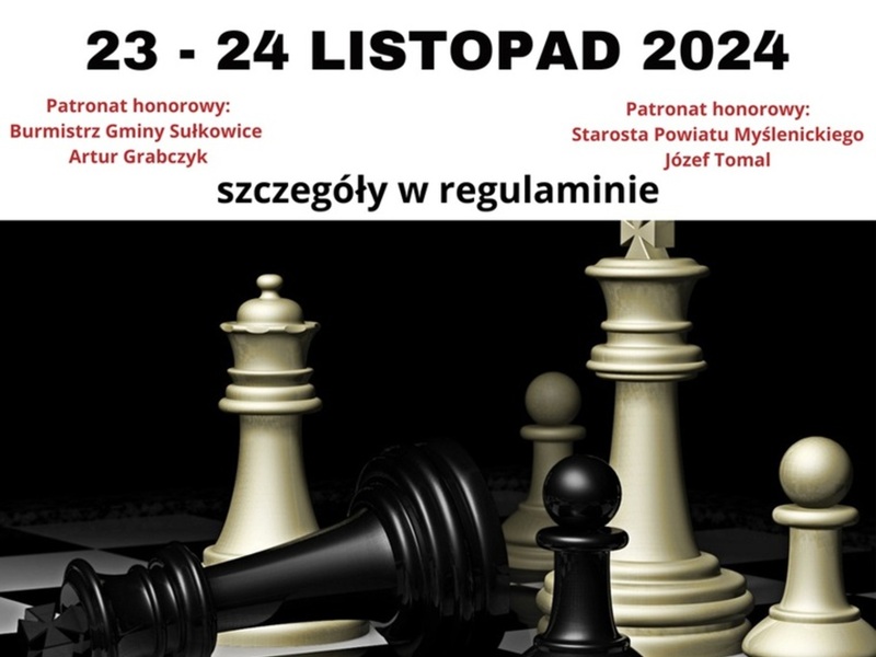Plakat Turnieju Szachowego Sułkowicka Jesień Szachowa