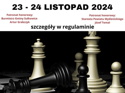 Plakat Turnieju Szachowego Sułkowicka Jesień Szachowa