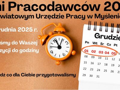 Na grafice widoczny jest budzik oraz kalendarz z zaznaczoną datą.