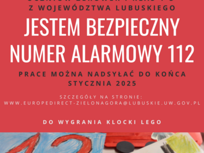 „Jestem bezpieczny. Numer alarmowy 112”