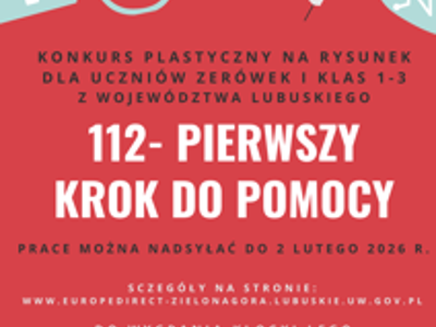 Plakat konkurs 112-pierwszy krok do pomocy