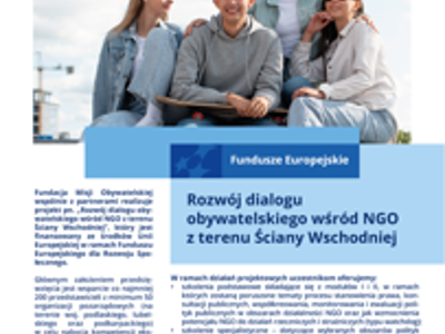Rozwój dialogu obywatelskiego wśród NGO z terenu Ściany Wschodniej