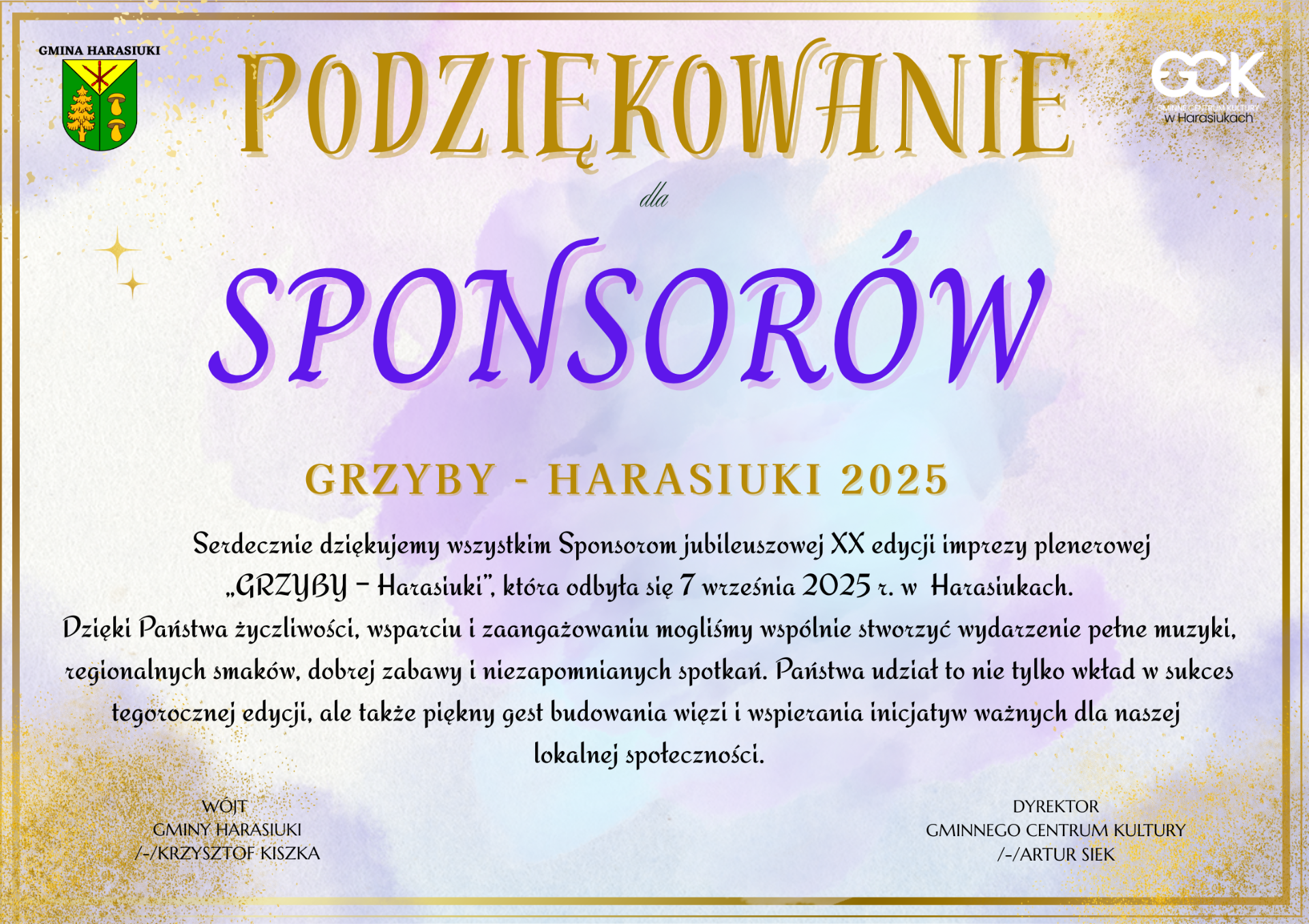 Grzyby Harasiuki 2025