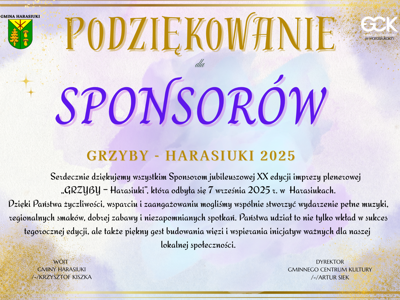 Grzyby Harasiuki 2025