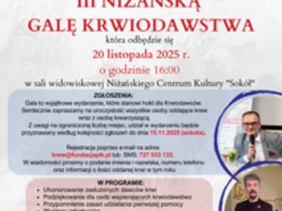 III Niżańska Gala Krwiodawstwa
