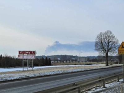 Pożar hali Neupack / fot. OSP Toporzysko