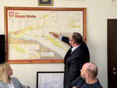 Wizyta przedstawicieli GDDKiA w Urzędzie Gminy w Złejwsi Wielkiej