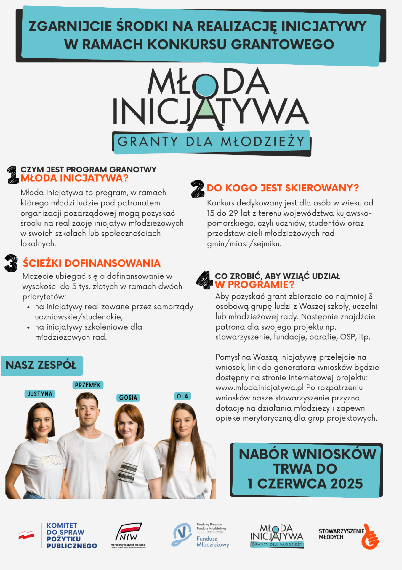 Ulotka informacyjna dotycząca konkursu grantowego