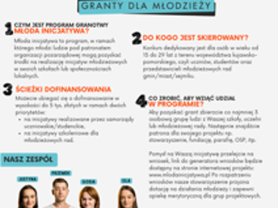 Ulotka informacyjna dotycząca konkursu grantowego