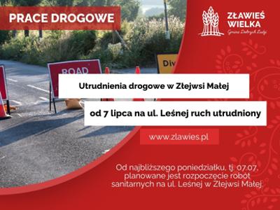 Informacja - prace drogowe