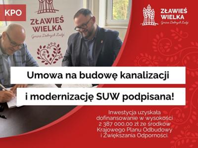 Podpisanie umowy na budowę kanalizacji i modernizacji