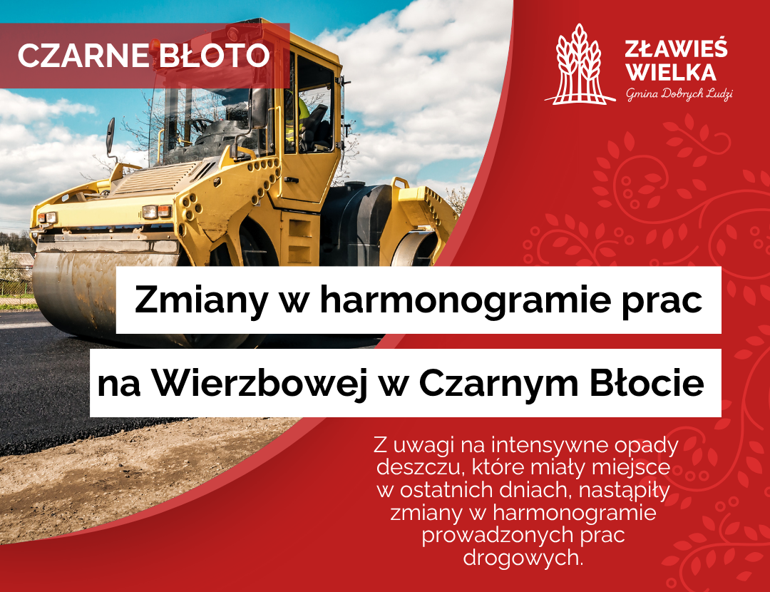 Zmiany w harmonogramie prac