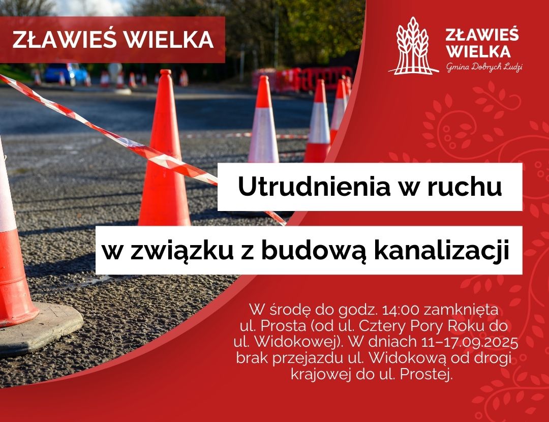 Utrudnienia w ruchu w Złejwsi Wielkiej