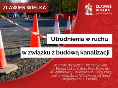Utrudnienia w ruchu w Złejwsi Wielkiej