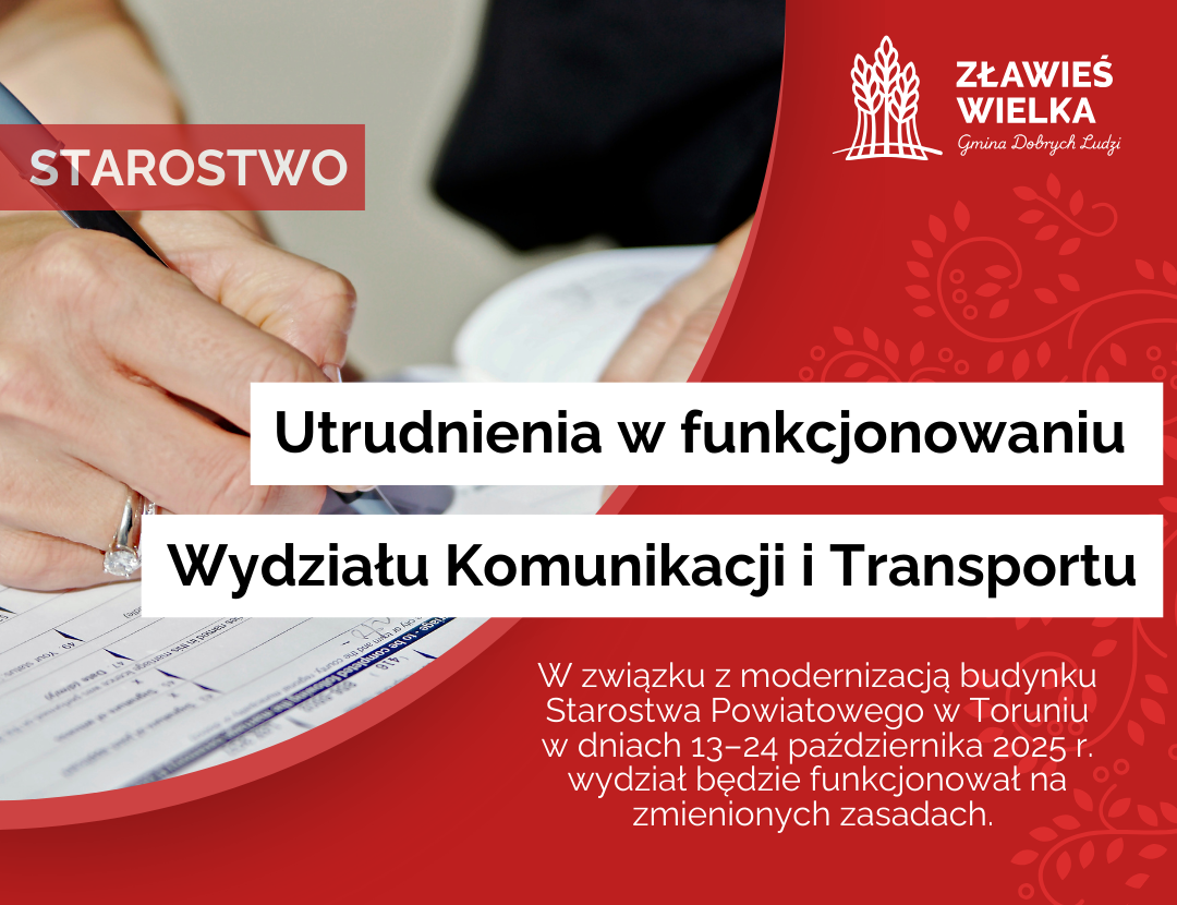 Zmiany w funkcjonowaniu wydziału komunikacji i transportu Starostwa Powiatowego w Toruniu