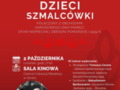 Plakat - pokaz filmu Dzieci Szmalcówki