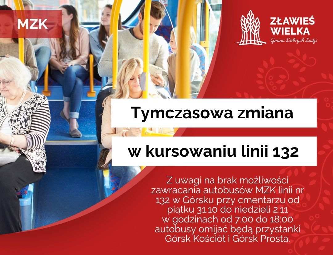 zmiany w kursach linii 132