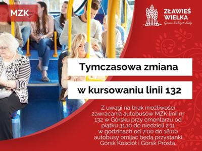 zmiany w kursach linii 132