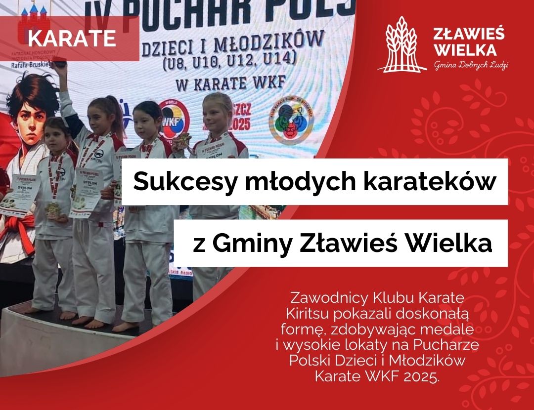 Sukcesy młodych karateków z Gminy Zławieś Wielka