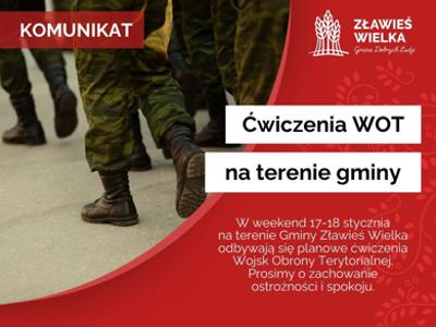 Ćwiczenia WOT na terenie Gminy w weekend 17-18 stycznia 2026.