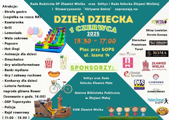 Plakat dzień dziecka w Złejwsi Wielkiej