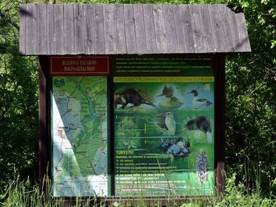 Tablica Rezerwat Przyrody Dolina Rzeki Brdy - Piła