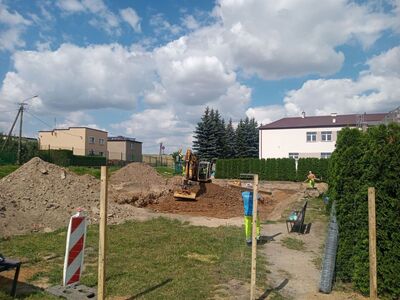 Budowa zbiornika retencyjnego przy CSR w Gostycynie