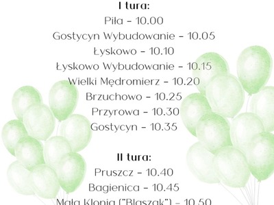 Plan dowozów
