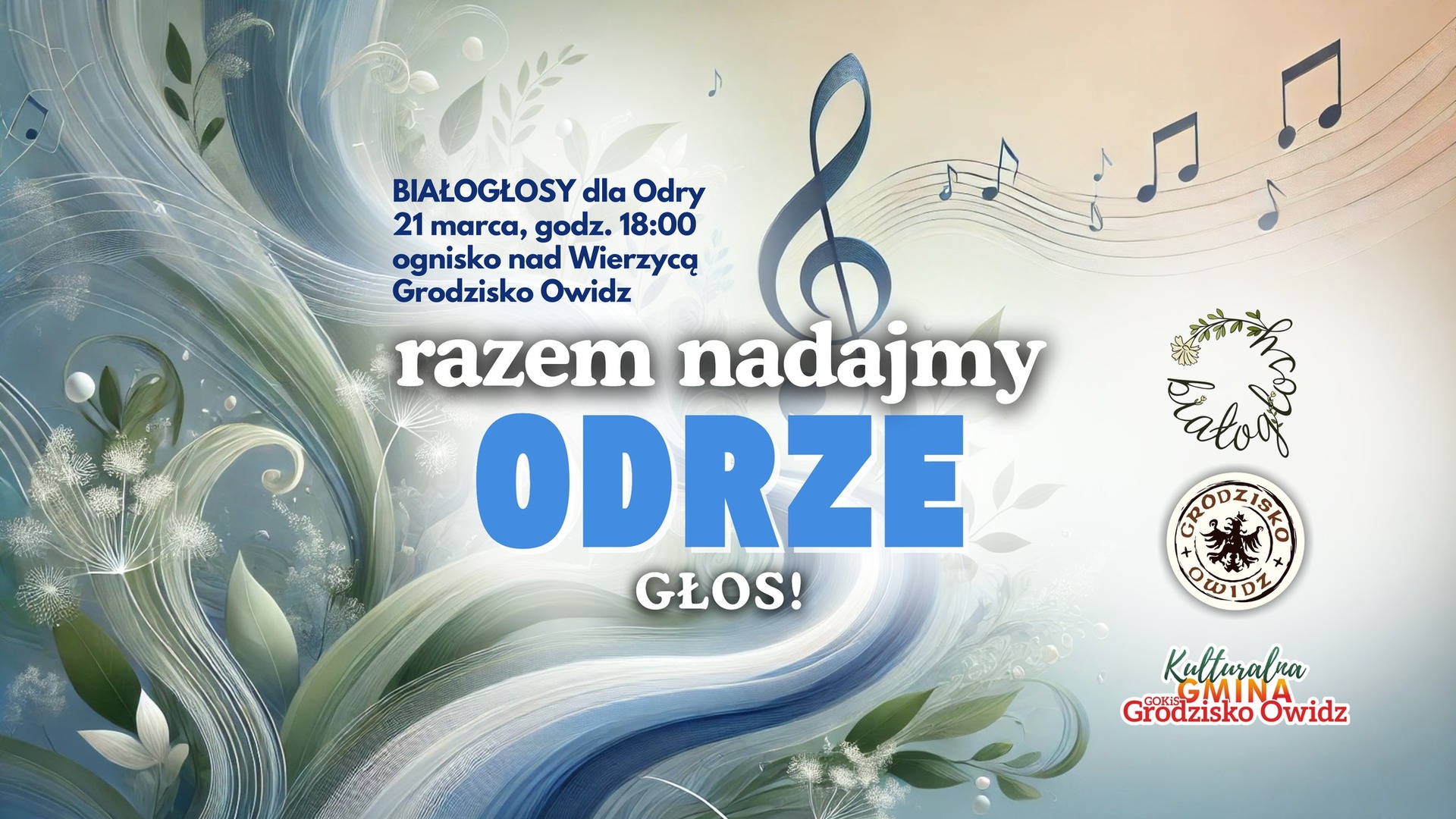Plakat na wydarzenie Razem nadajmy Odrze głos!