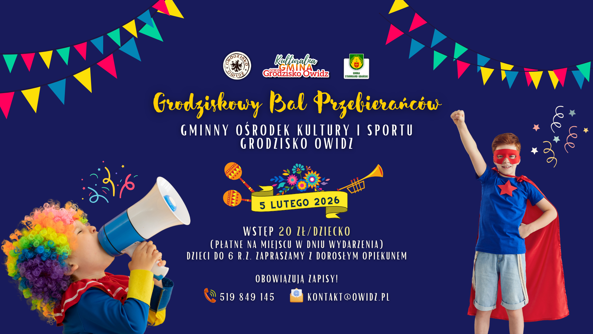 Grodziskowy Bal Przebierańców dla dzieci