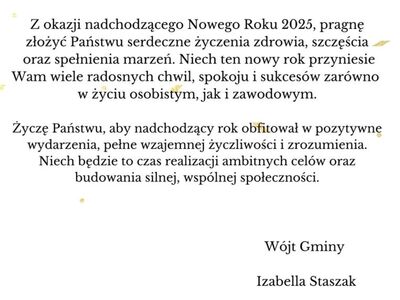 Życzenia noworoczne