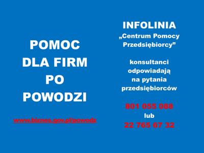 Pomoc dla firm dotkniętych powodzią