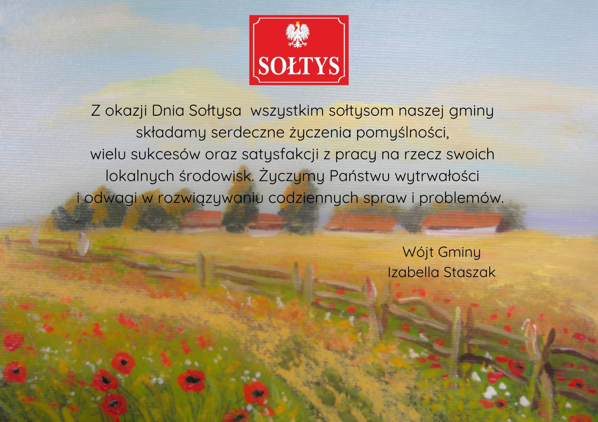 Życzenia z okazji Dnia Sołtysa