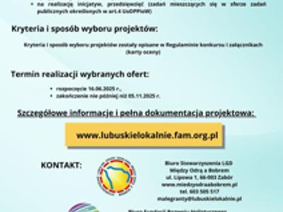NOWEFIO- lubuskie lokalnie 2024-2026 - nabór wniosków na mikrodotacje