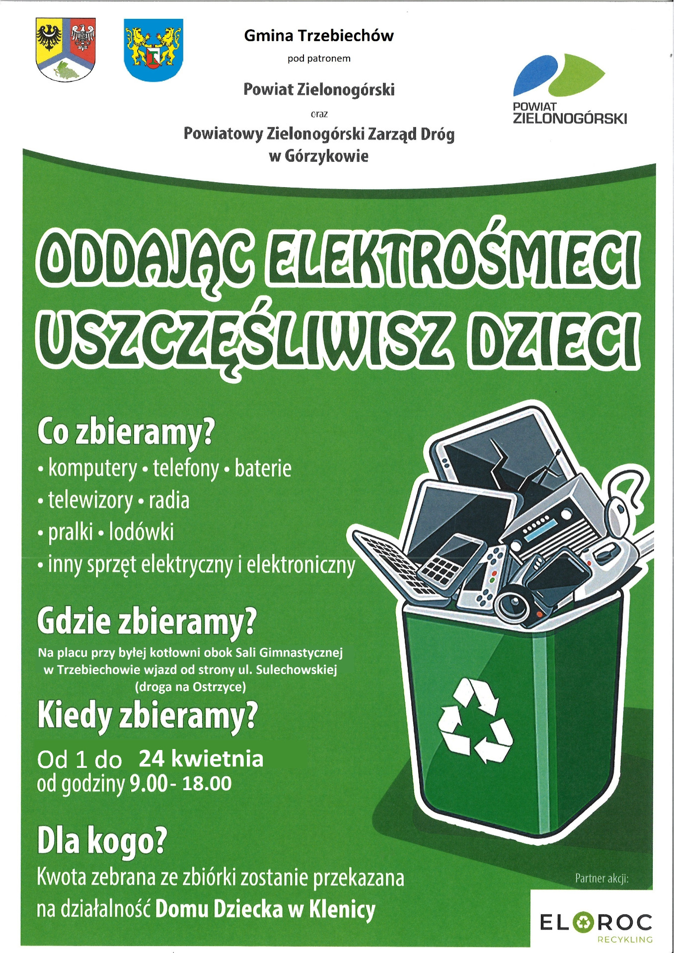 Oddając elektrośmieci uszczęśliwisz dzieci