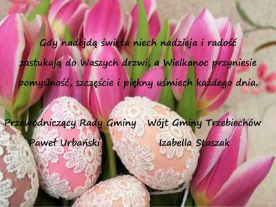 Życzenia wielkanocne Pani Wójt Izabelli Staszak