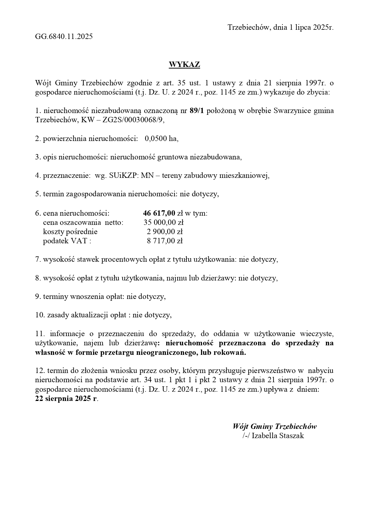 Wykaz GG.6840.11.2025