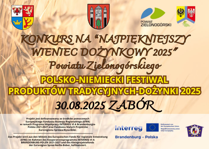 Konkurs na "Najpiękniejszy Wieniec Dożynkowy 2025" Powiatu Zielonogórskiego