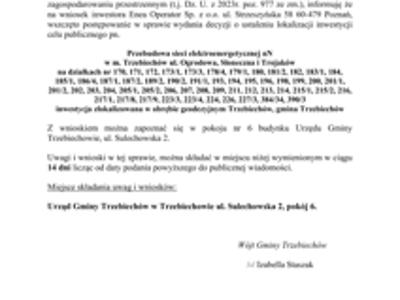 OBWIESZCZENIE Wójta Gminy Trzebiechów z dnia 24 lipca 2025r.