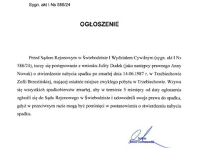 Ogłoszenie