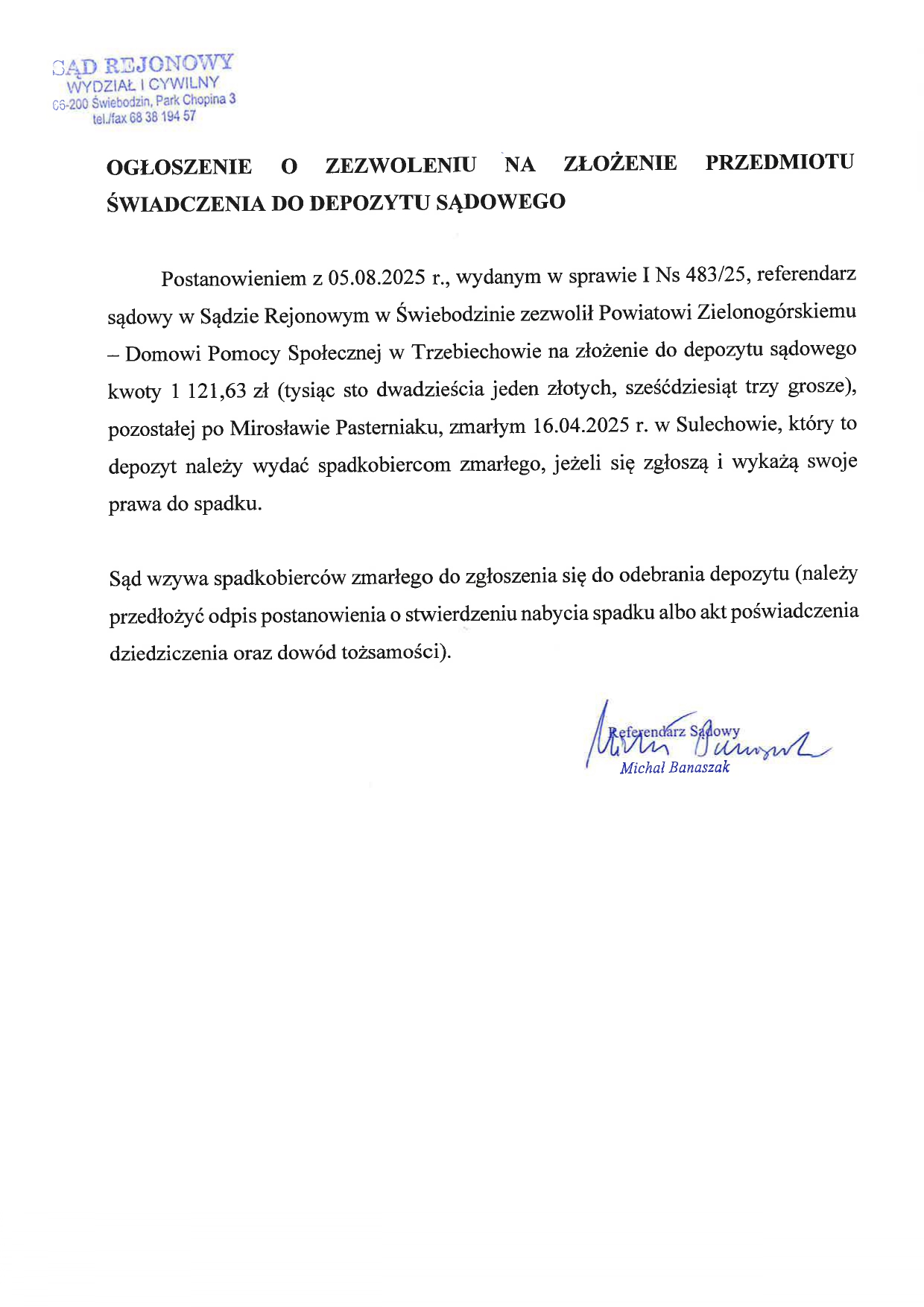 Ogłoszenie