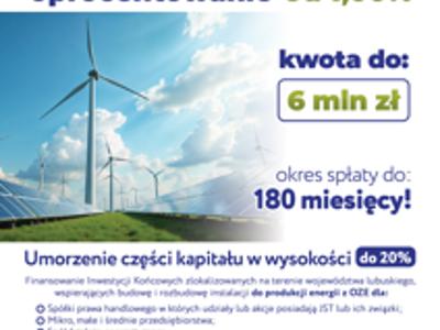 Pożyczki na rozwój OZE w przedsiębiorstwach