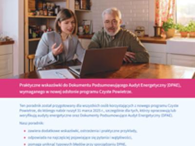 Praktyczne wskazówki do Dokumentu Podsumowującego Audyt Energetyczny (DPAE)