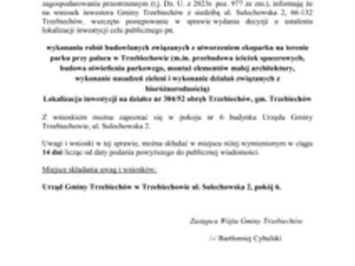 OBWIESZCZENIE Wójta Gminy Trzebiechów z dnia 07 października 2025r.