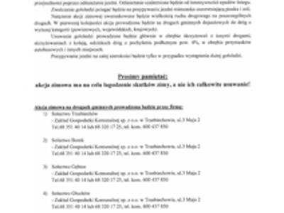 Informajca o przygotowaniu do zimowego utrzymania dróg gminnych w gminie Trzebiechów