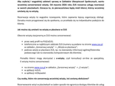 Rezerwacja wizyt w ZUS – wygoda, oszczędność czasu i większy komfort dla klientów