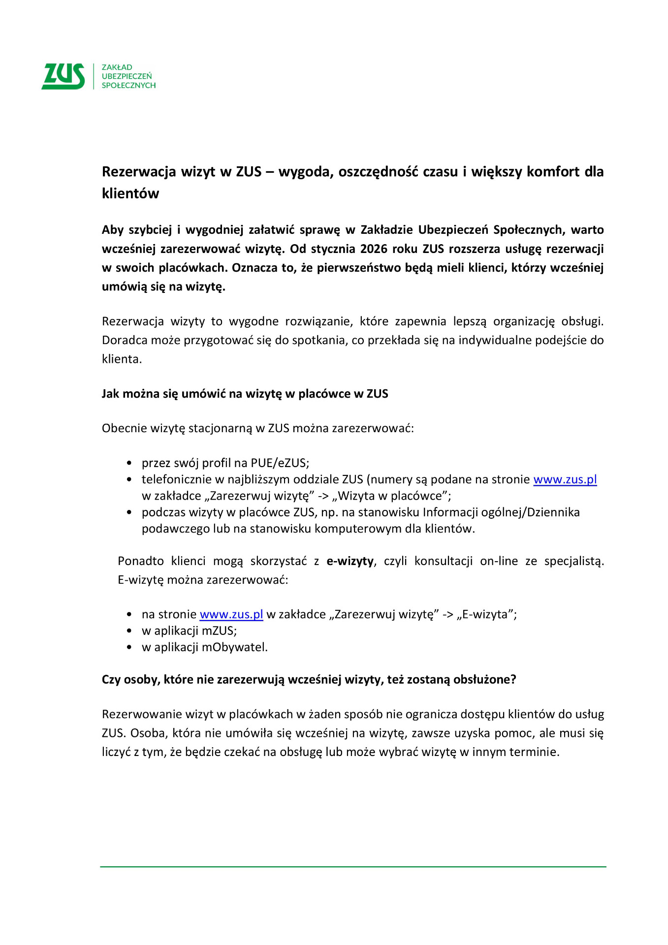 Rezerwacja wizyt w ZUS – wygoda, oszczędność czasu i większy komfort dla klientów