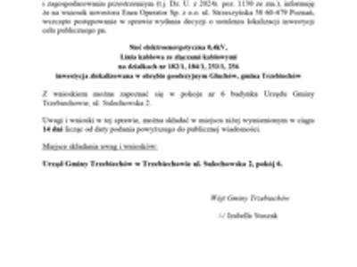 OBWIESZCZENIE Wójta Gminy Trzebiechów z dnia 22 stycznia 2026r.