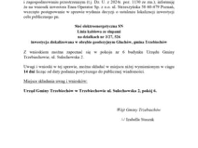 OBWIESZCZENIE Wójta Gminy Trzebiechów z dnia 23 stycznia 2026r.