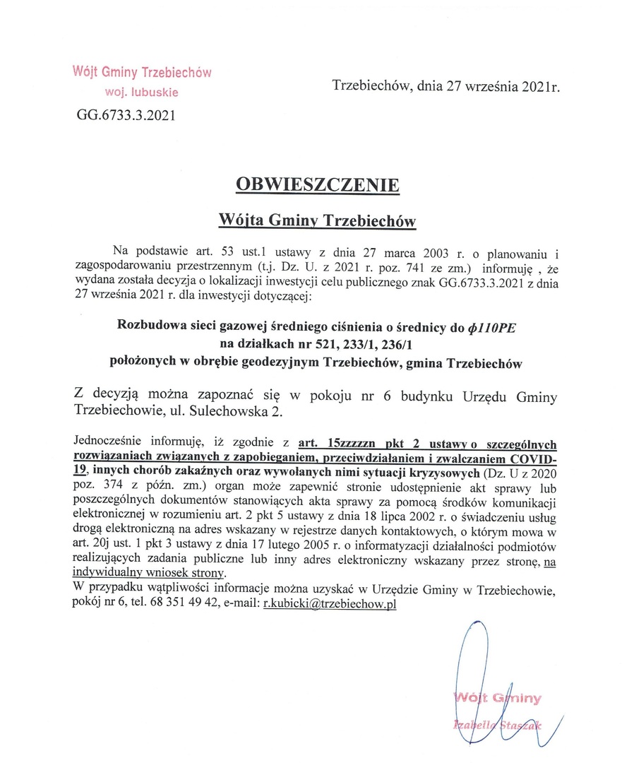 Obwieszczenie GG.6733.3.2021